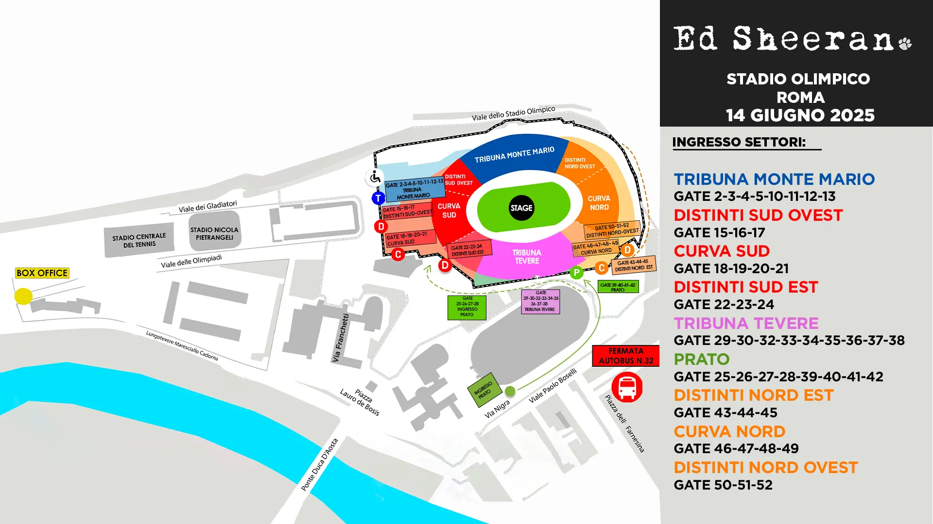 Il Concerto di Ed Sheeran allo Stadio Olimpico di Roma