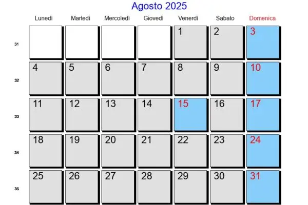 Tutto sul Calendario di Settembre 2025 image 1