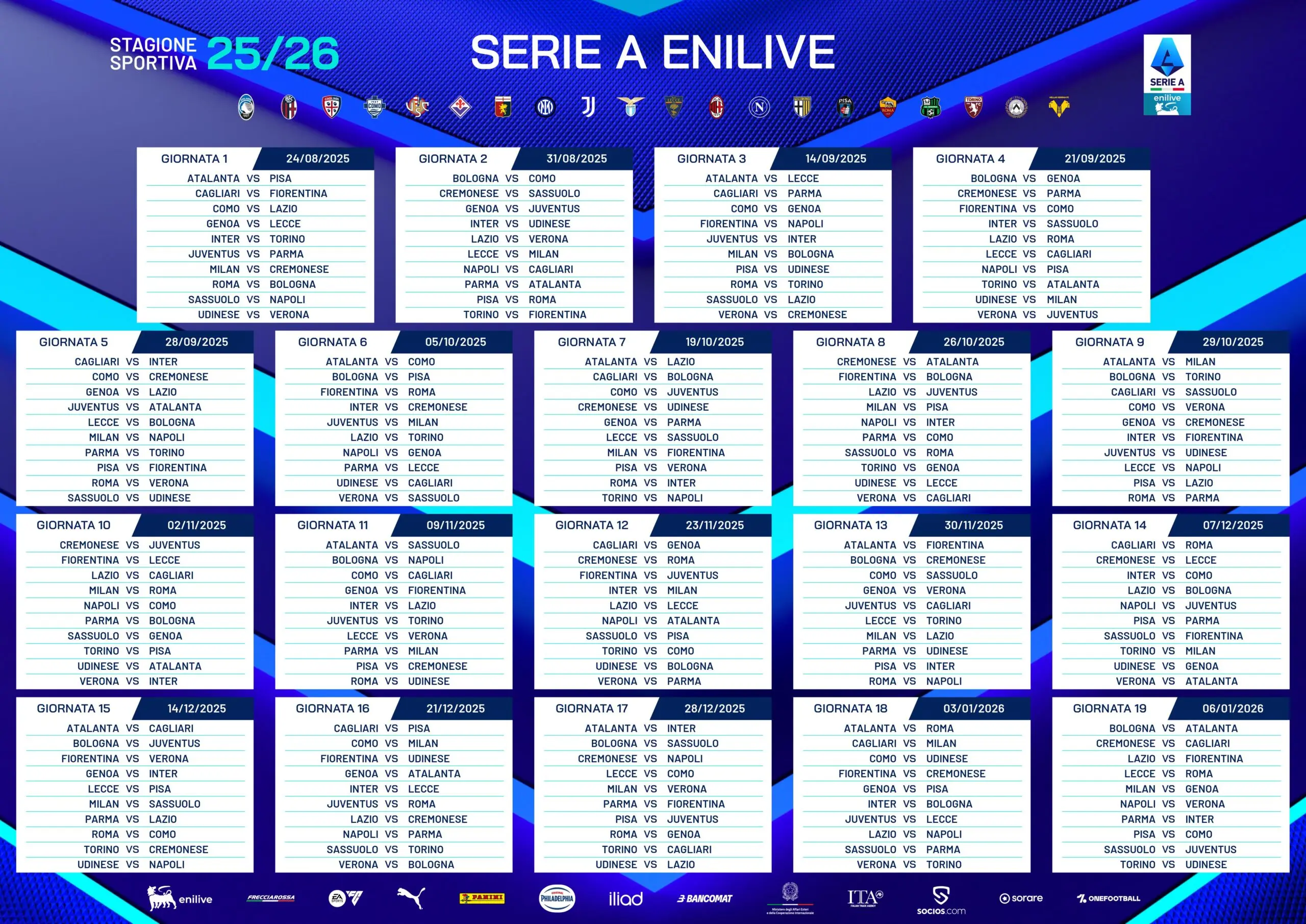 Tutto sul Calendario della Serie A: Date e Squadre