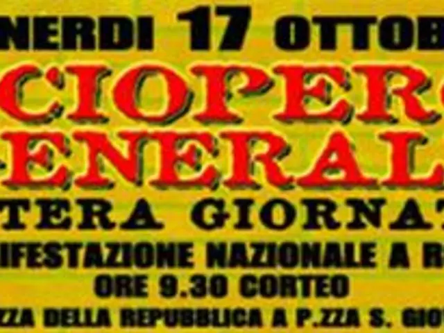 Sciopero Italia: Venerdì 17 Ottobre in Prima Linea