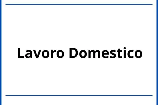 L’importanza del lavoro domestico in Italia
