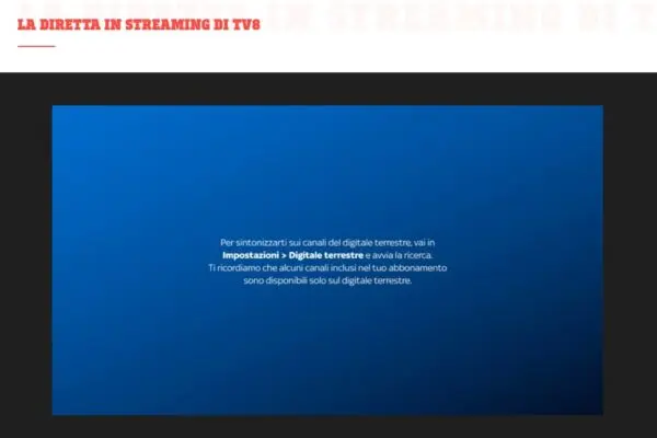 Tutto sullo Streaming di TV8 image 1