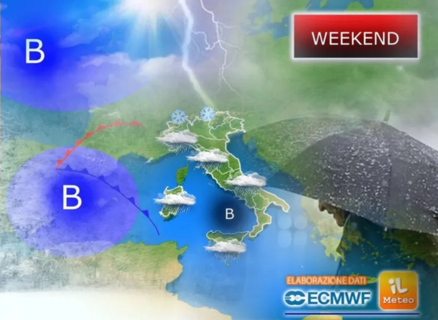 Previsioni meteo: maltempo in arrivo per il weekend
