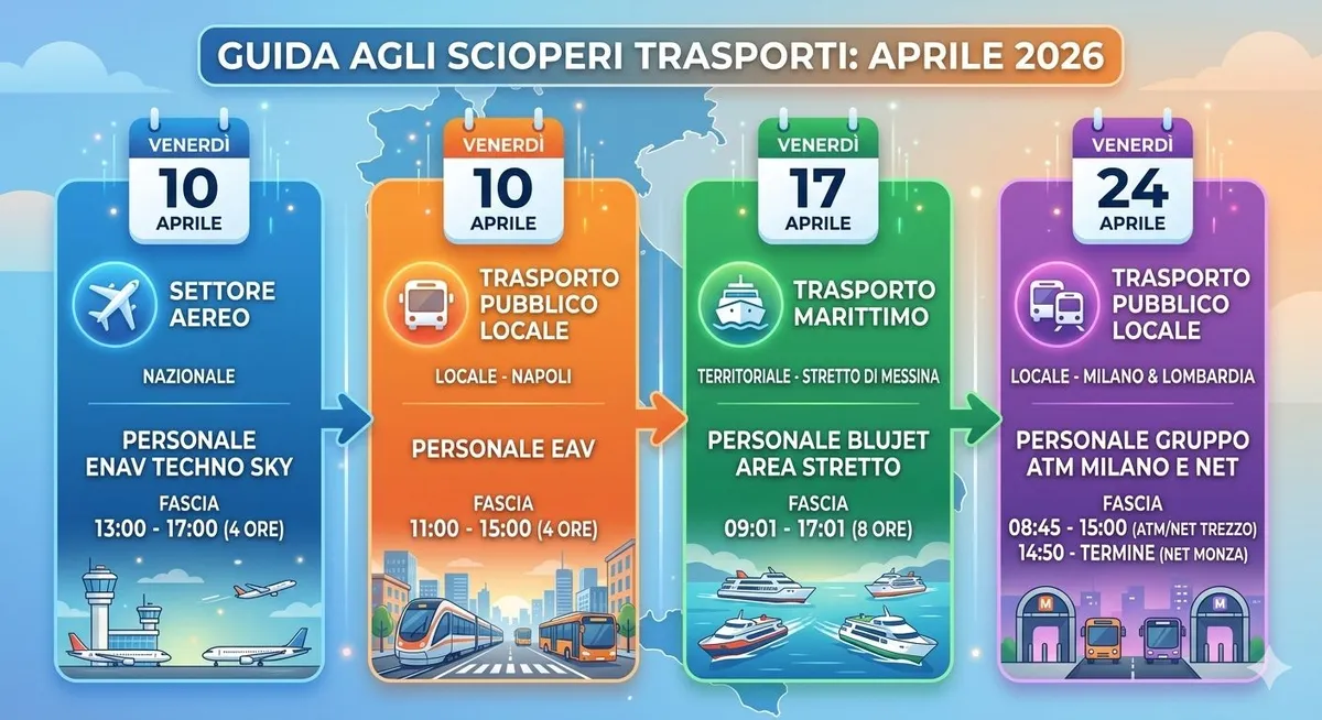 Scioperi treni: Quali sono gli scioperi dei treni previsti in Italia ad aprile 2026?