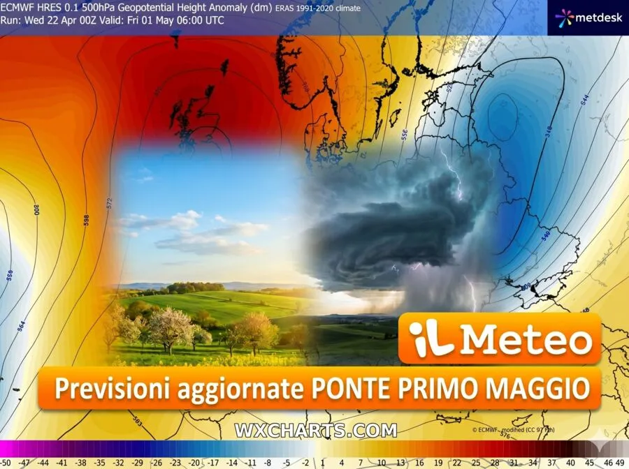 Previsioni meteo primo maggio 2026: Quali sono le previsioni meteo per il primo maggio 2026?
