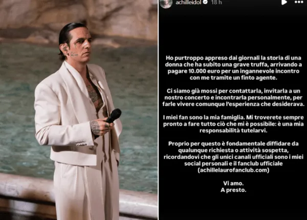 Achille Lauro: come ha risposto alla fan truffata?