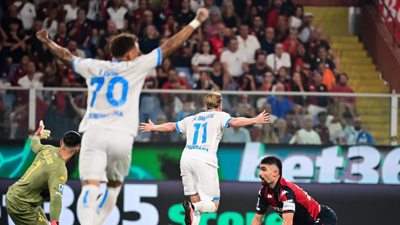 Napoli vince contro il Genoa, Allegri commenta il gol di De Bruyne image 1
