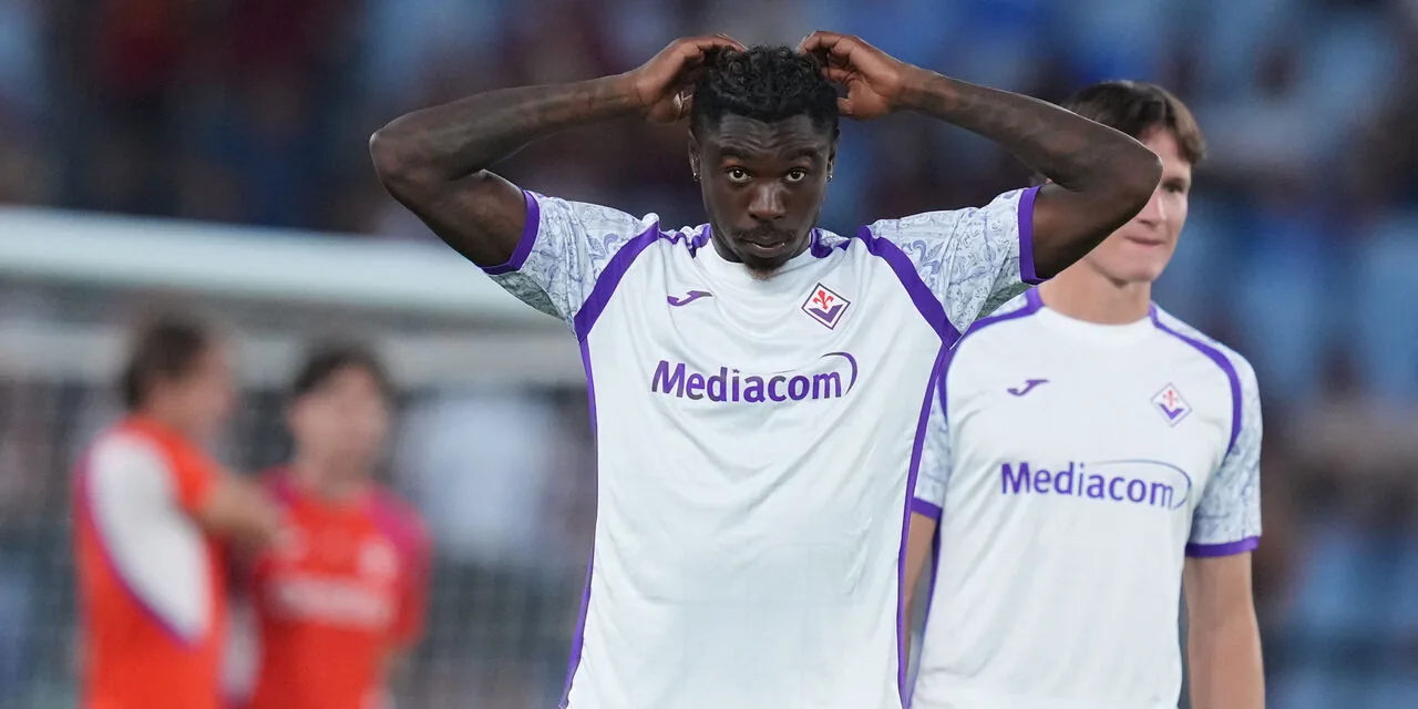 Firenze: Moise Kean in ritardo all’allenamento, spinge per il Como